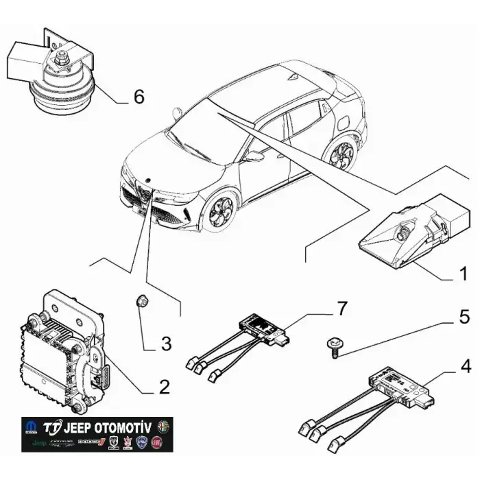 Jeep Avenger / Alfa Romeo Junior ACC Radar Sensör 9855778480