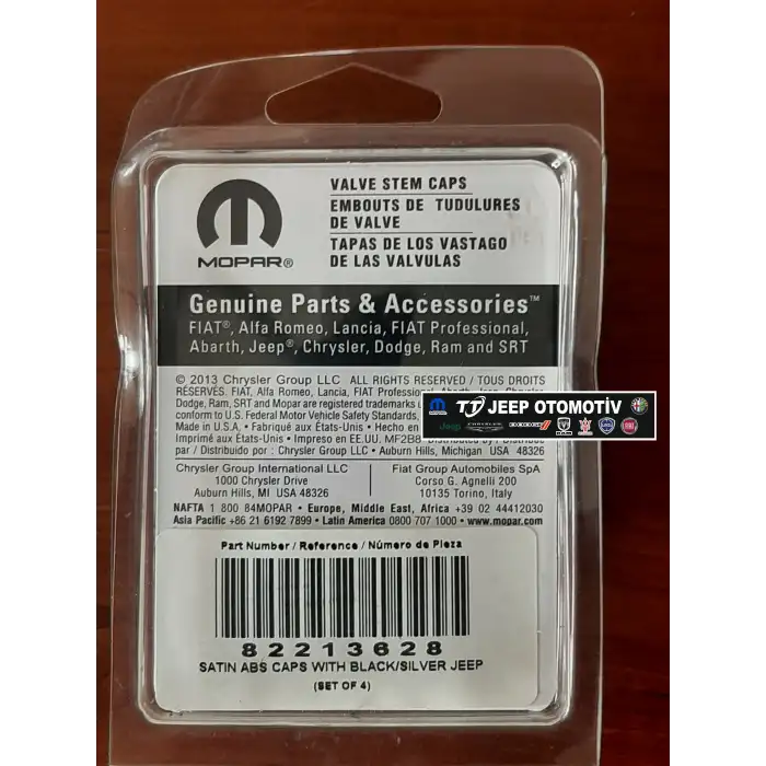 Jeep Marka Lastik Subap Kapakları 82213628 K82213628 82213628AB