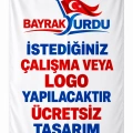 600x900 Özel Logolu Direk Bayrağı
