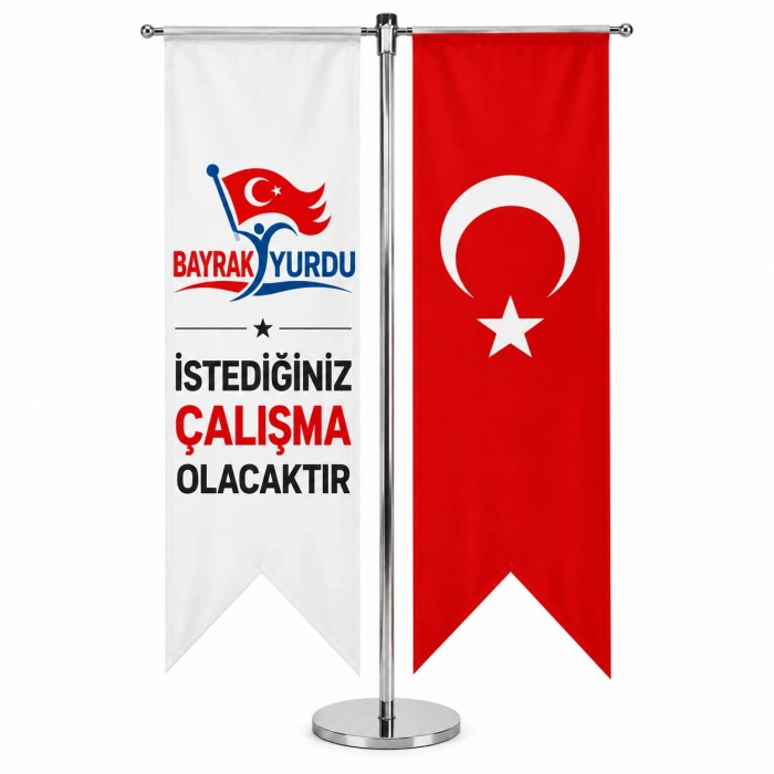T Özel Masa Bayrak ve Direği