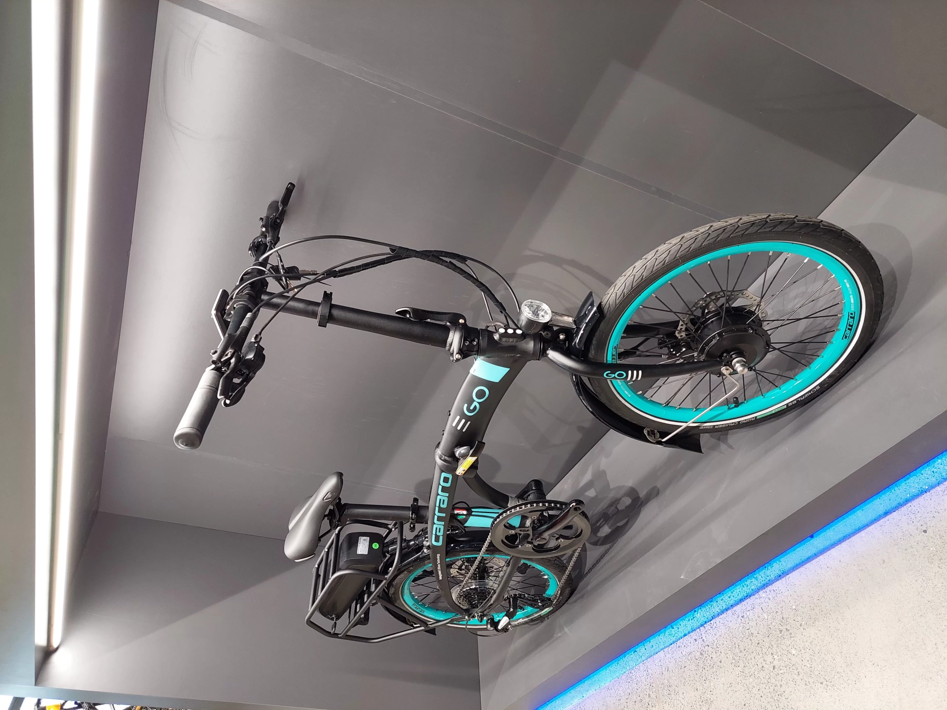 Carraro E-Go 2.1 Katlanır Elektrikli Bisiklet Mavi