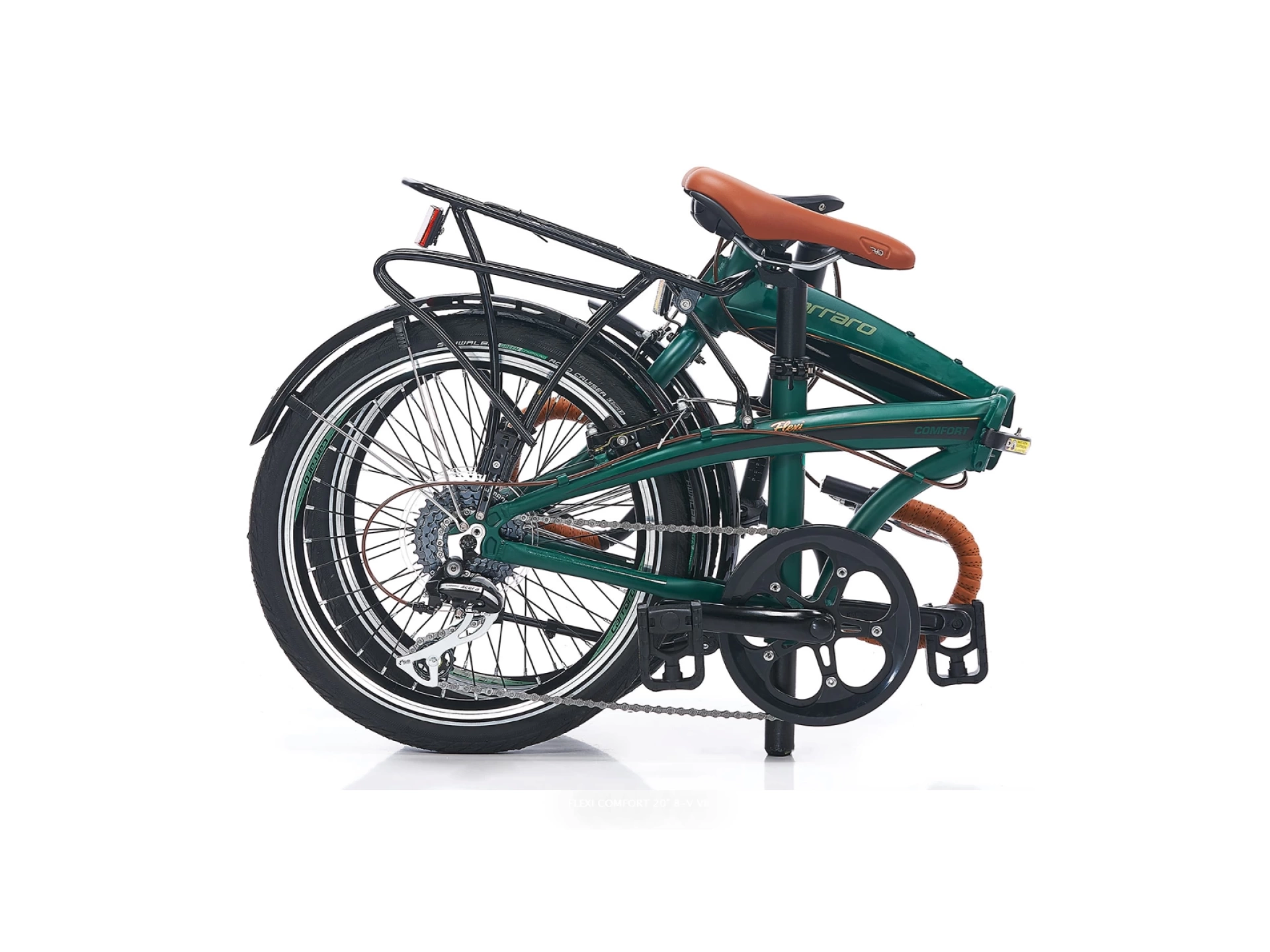 Carraro Flexi Comfort 20 8 Vites Katlanır Bisiklet Haki Yeşil