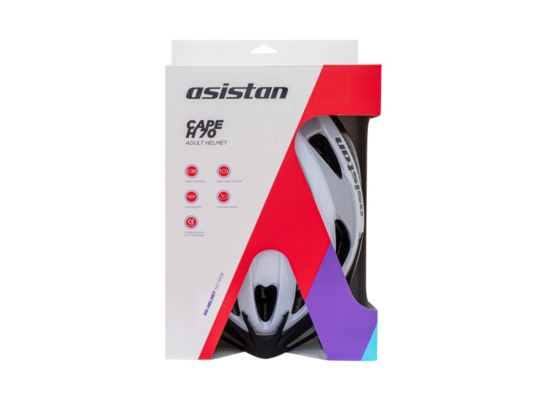 Asistan Cape H70 Kask Beyaz-Gri (M)