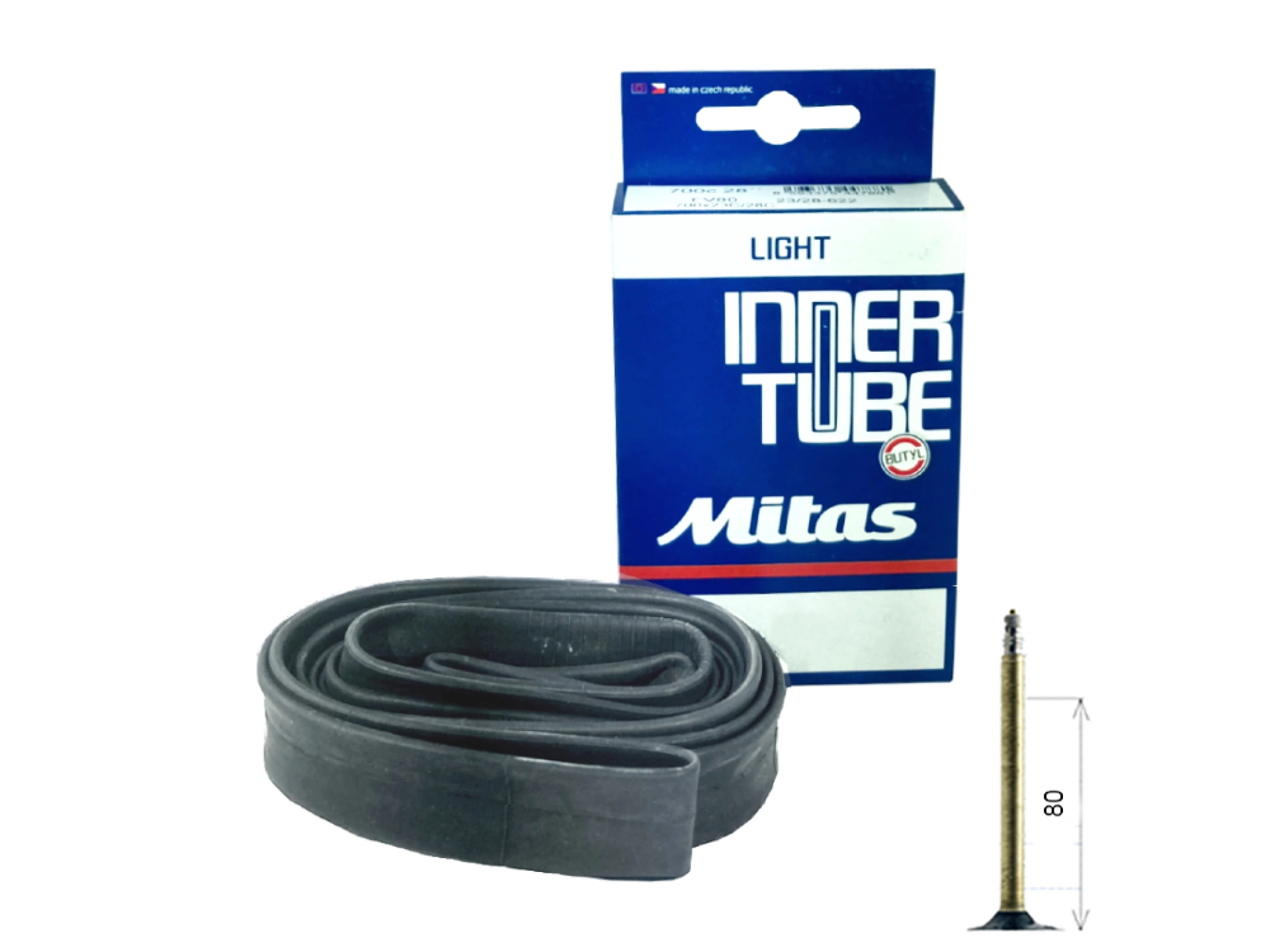 Mitas Light 700X23-28 Fv-80 Kutulu İç Lastik