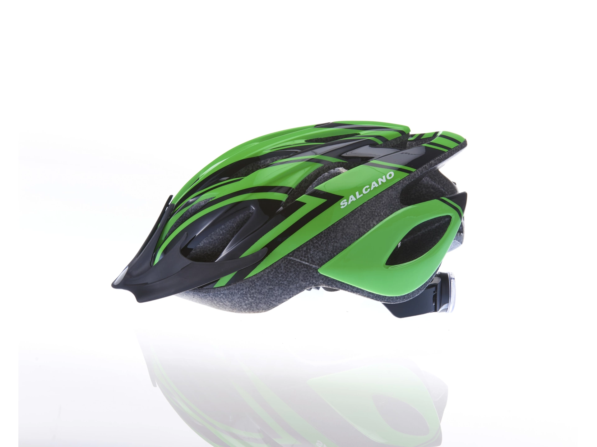 Salcano Efes Kask S-109 58-62Cm Siyah-Yeşil (Işıklı)