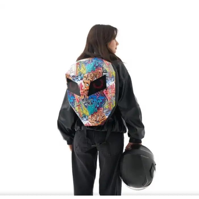 Zampago Led Göz Maskeli Grafiti Akıllı Sırt Çantası