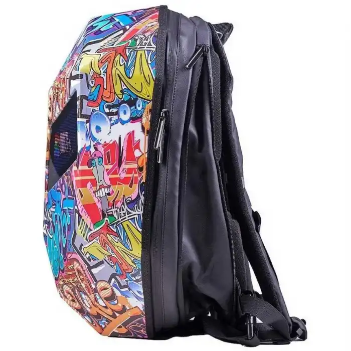 Zampago Led Göz Maskeli Grafiti Akıllı Sırt Çantası