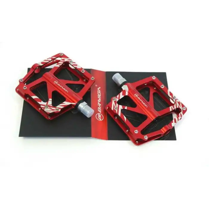 Briviga PDL-3304 Rulmanlı Alüminyum Platform Pedal Kırmızı