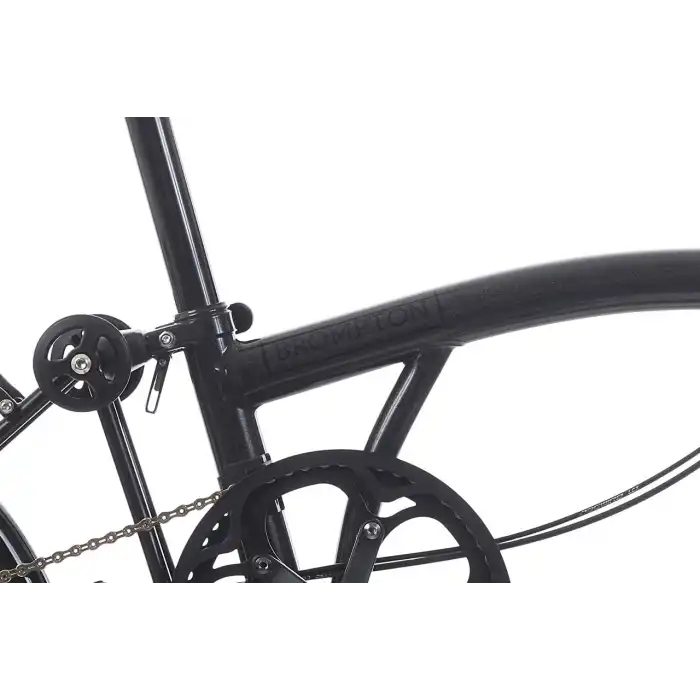 Brompton P Line Explore With Roller Frame M12R Katlanır Bisiklet Midnight Black Metallic