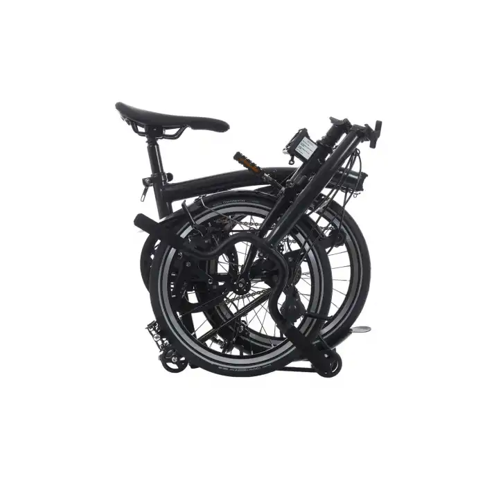 Brompton P Line Explore With Roller Frame M12R Katlanır Bisiklet Midnight Black Metallic