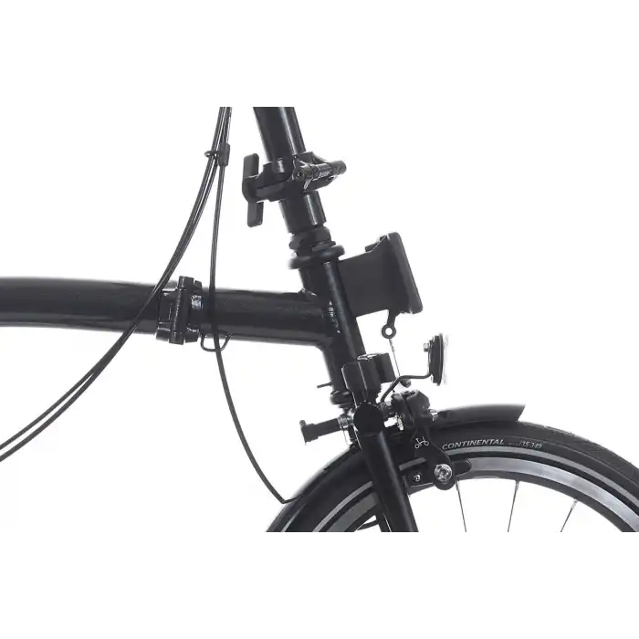 Brompton P Line Explore With Roller Frame M12R Katlanır Bisiklet Midnight Black Metallic