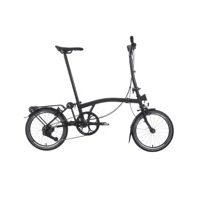 Brompton P Line Explore With Roller Frame M12R Katlanır Bisiklet Midnight Black Metallic