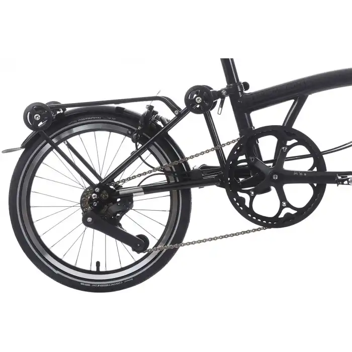 Brompton P Line Explore With Roller Frame M12R Katlanır Bisiklet Midnight Black Metallic