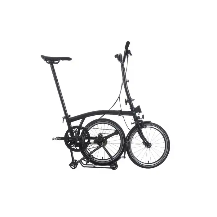 Brompton P Line Explore With Roller Frame M12R Katlanır Bisiklet Midnight Black Metallic