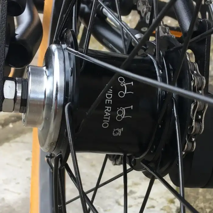 Brompton Sturmey Archer 3 Vites Geniş Aralıklı Siyah Jant Göbeği (İç Aksamlar 6 Vites İçin)
