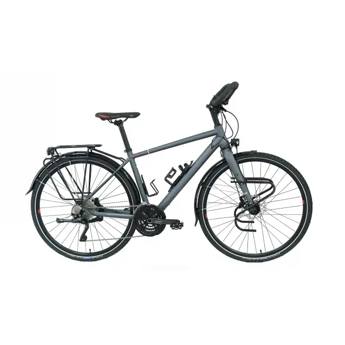 Carraro CR-T World 46 Cm Profesyonel Tur Bisikleti Mat Antrasit-Kırmızı