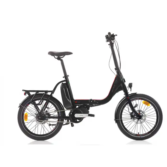 Carraro E-Flexi Nexus-8 Elektrikli Katlanır Bisiklet Siyah-Kırmızı