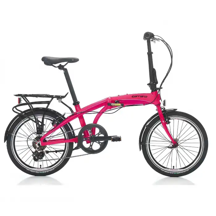 Carraro Flexi 106 6 Vites V Fren Katlanır Bisiklet Fuşya-Siyah-Beyaz