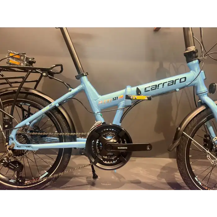 Carraro Flexi 121 Hidrolik Disk 21 Vites Katlanır Bisiklet Mavi-Bukalemun-Siyah-Gökkuşağı-Krom