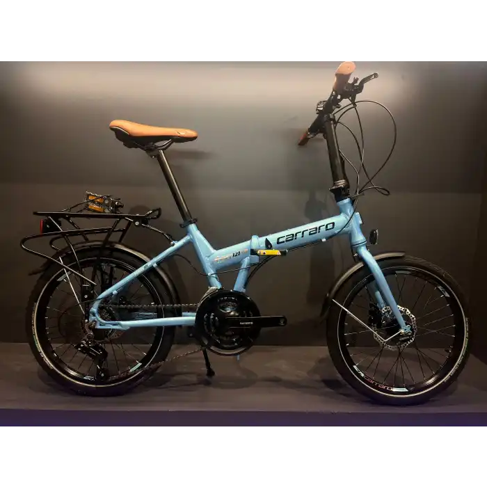 Carraro Flexi 121 Hidrolik Disk 21 Vites Katlanır Bisiklet Mavi-Bukalemun-Siyah-Gökkuşağı-Krom