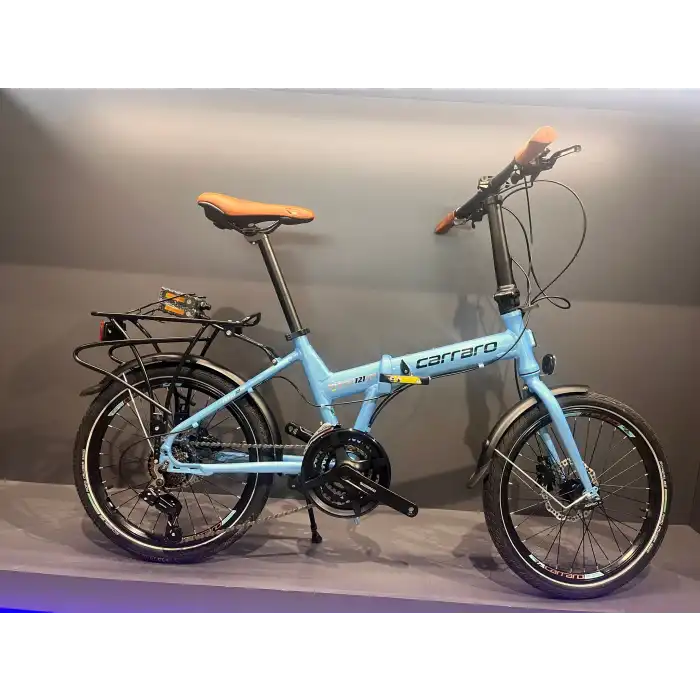 Carraro Flexi 121 Hidrolik Disk 21 Vites Katlanır Bisiklet Mavi-Bukalemun-Siyah-Gökkuşağı-Krom