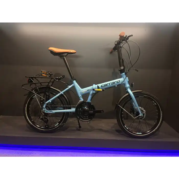 Carraro Flexi 121 Hidrolik Disk 21 Vites Katlanır Bisiklet Mavi-Bukalemun-Siyah-Gökkuşağı-Krom