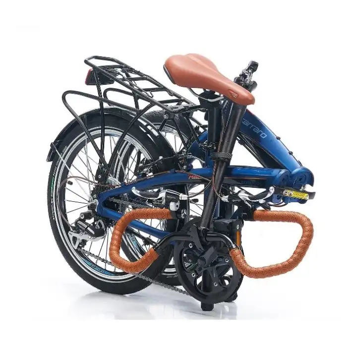 Carraro Flexi Comfort 20 8 Vites Katlanır Bisiklet Mat Navy Mavi-Parlak Siyah-Bakır-Mavi