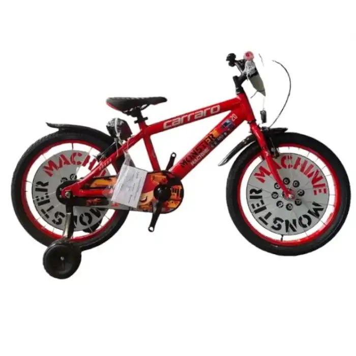 Carraro Monster 20 Jant Alüminyum Çocuk Bisikleti Kırmızı-Gri-Siyah-Kırmızı