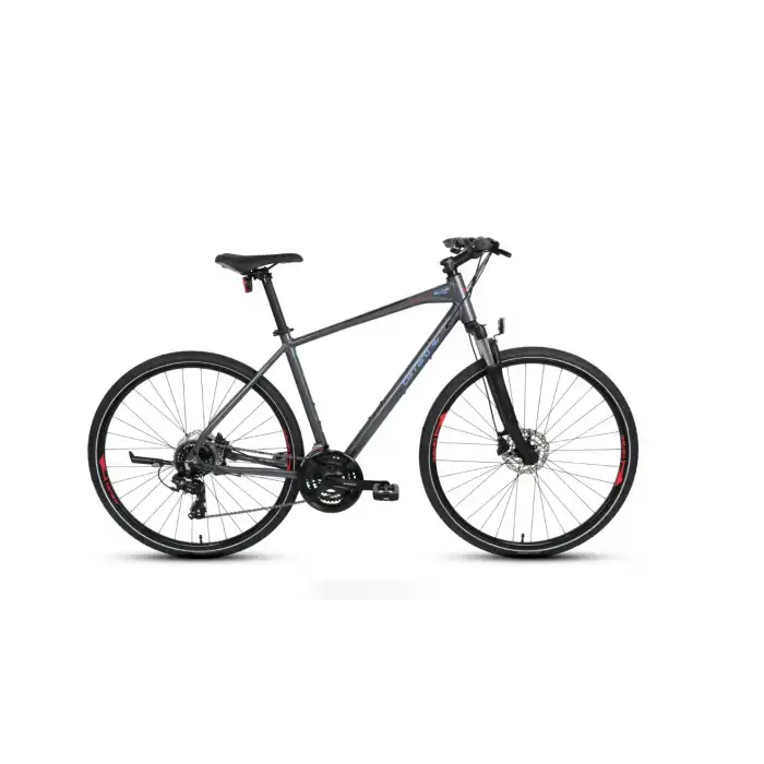 Carraro Sportive 223 46 Cm Trekking Bisikleti Antrasit-Kırmızı-Açık Mavi