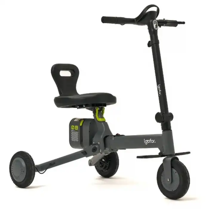 Igofor 3 Tekerlekli Katlanabilir Elektrikli Oturulabilir Scooter Gri