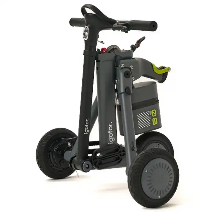 Igofor 3 Tekerlekli Katlanabilir Elektrikli Oturulabilir Scooter Gri