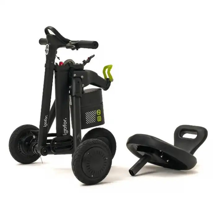 Igofor 3 Tekerlekli Katlanabilir Elektrikli Oturulabilir Scooter Siyah