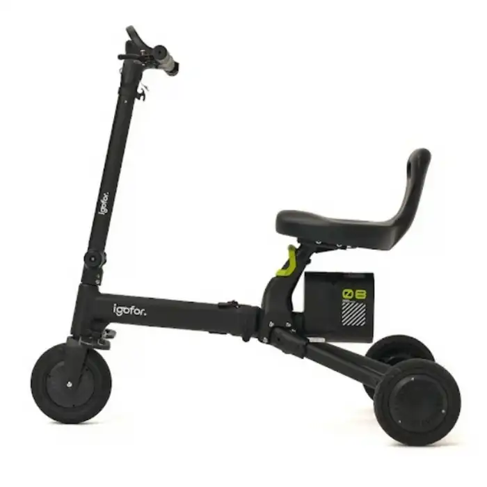 Igofor 3 Tekerlekli Katlanabilir Elektrikli Oturulabilir Scooter Siyah