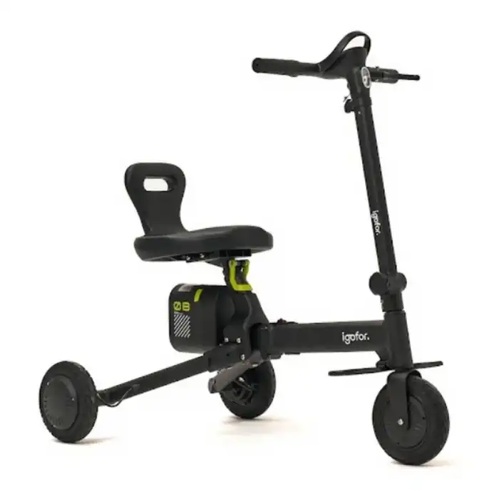 Igofor 3 Tekerlekli Katlanabilir Elektrikli Oturulabilir Scooter Siyah
