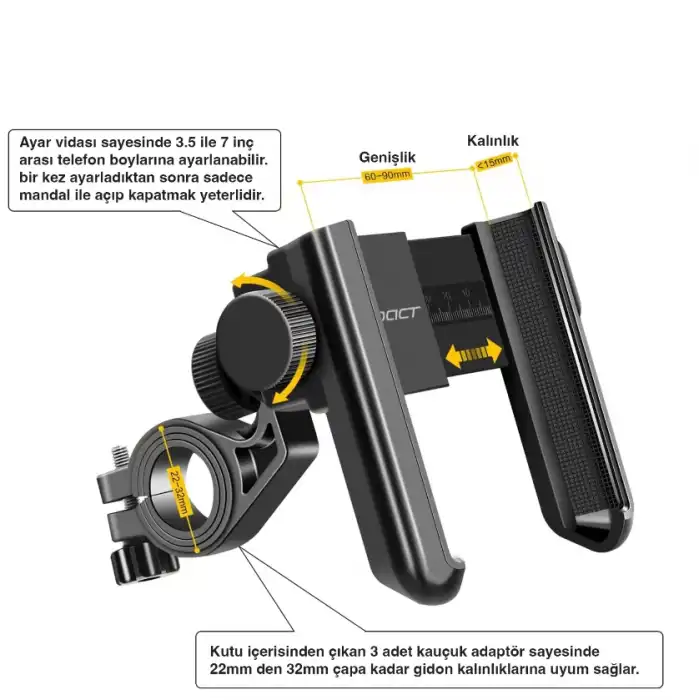 Impact Klemmp QR Mandallı Telefon Tutacağı