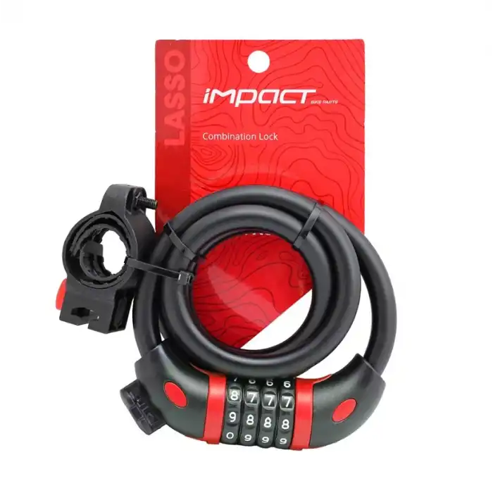Impact Lasso 12x1000mm Şifreli Kilit Kırmızı