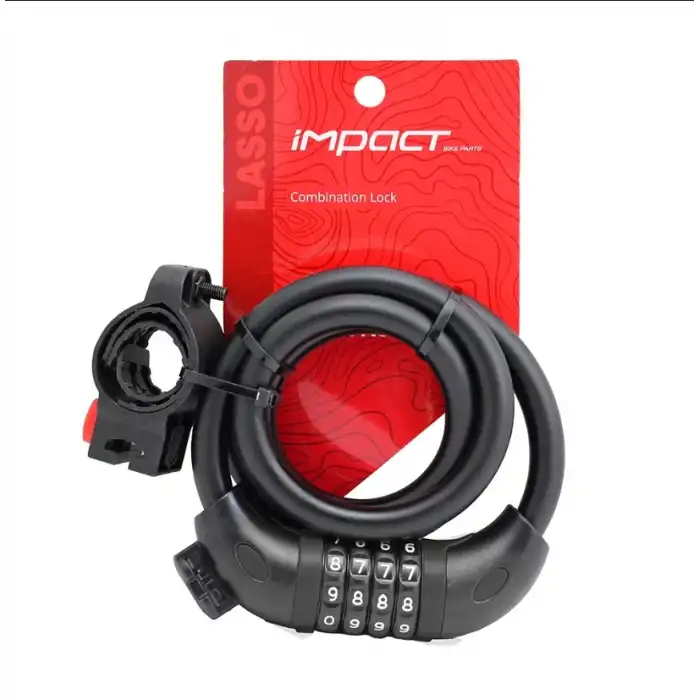 Impact Lasso 12x1000mm Şifreli Kilit Siyah