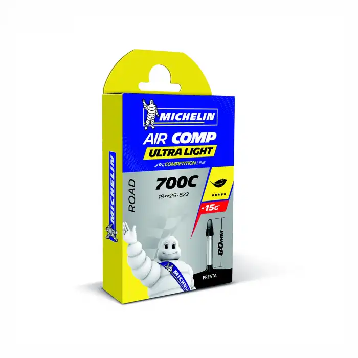 Michelin 700X18/25 Ultra Hafif Yol-Yarış Bisikleti İç Lastiği 80 Mm Presta