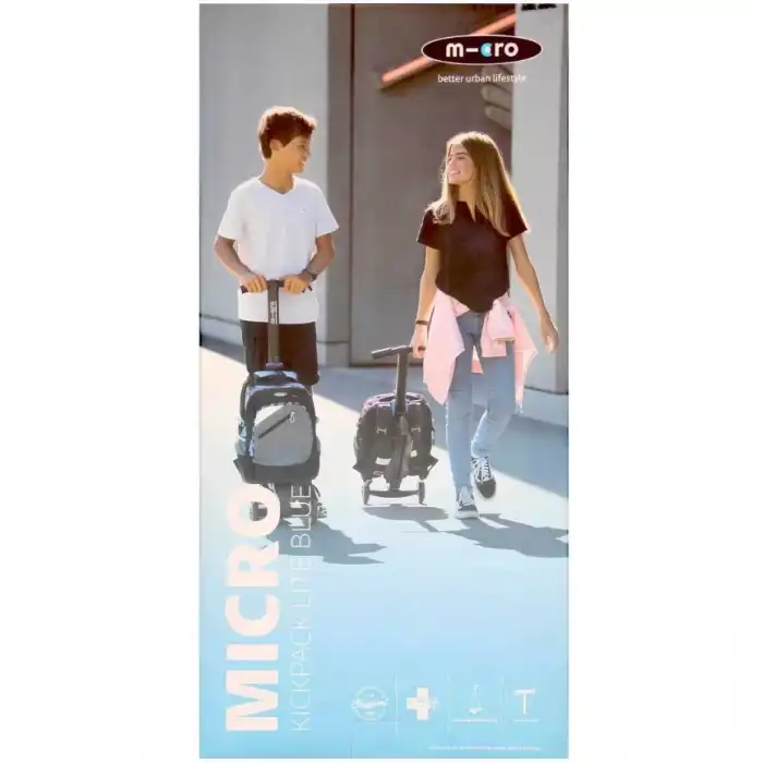 Micro Luggage Kickpack Lite Blue Sırt Çantalı Scooter