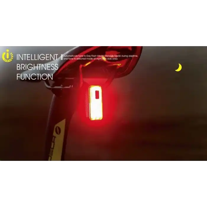 Moon Helix Max 250 Lümen USB Şarjlı Arka Bisiklet Çakarı