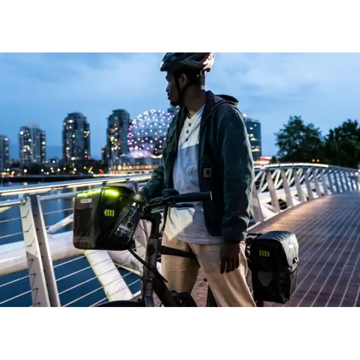 Ortlieb F8231 E-Bike Gidon Çantası 7 Litre Petrol Yeşili