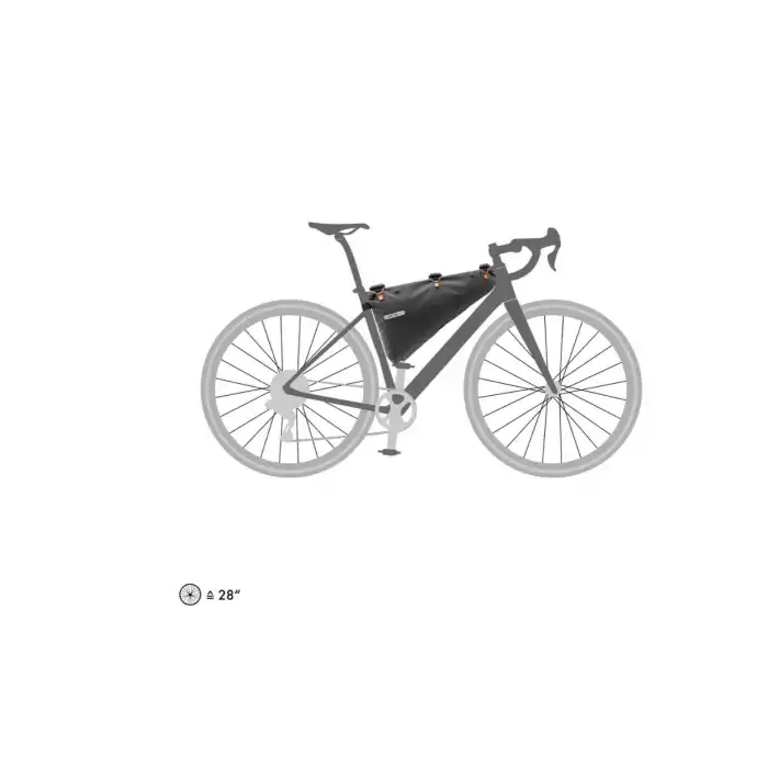 Ortlieb F9975 Bikepacking RC Kadro Çantası 4 Litre Mat Siyah