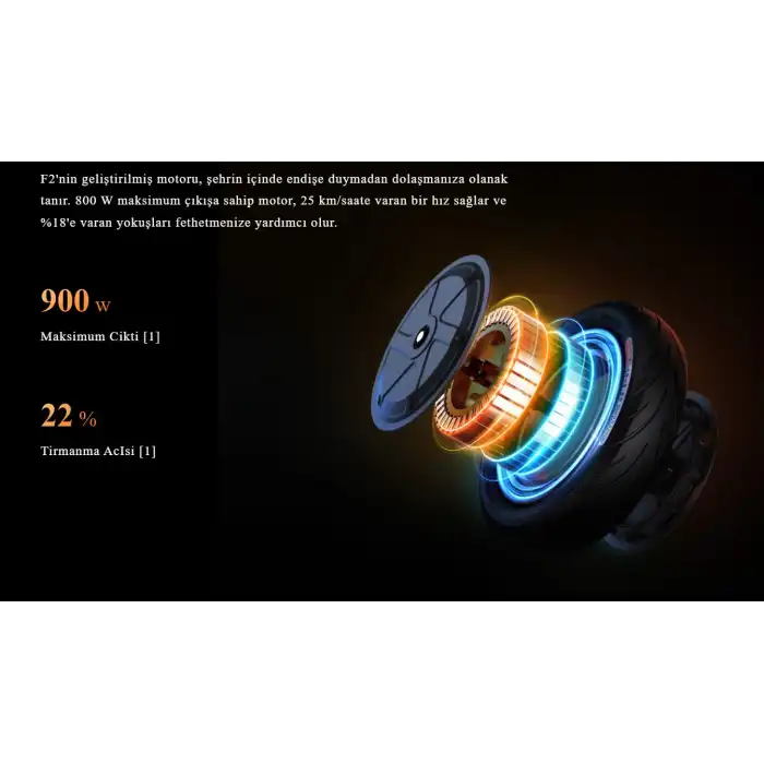 Segway Ninebot F2 Pro 900 W Peak Power Elektrikli Scooter