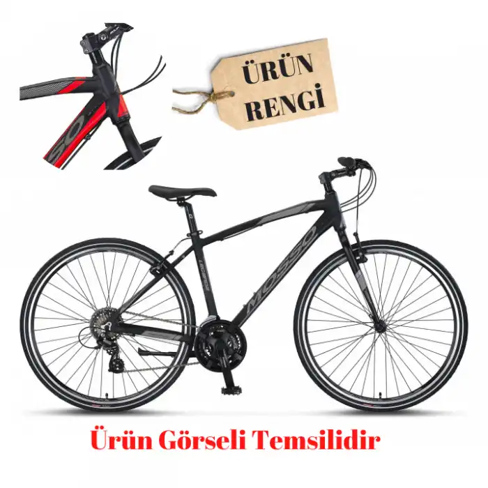 Mosso Legarda 2221 Mdm V Fren 56 Cm Trekking Bisikleti Siyah-Kırmızı