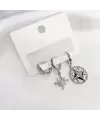 Üçlü Yıldızlı Set Küpe Silver