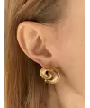 Spiral Model Küpe Gold