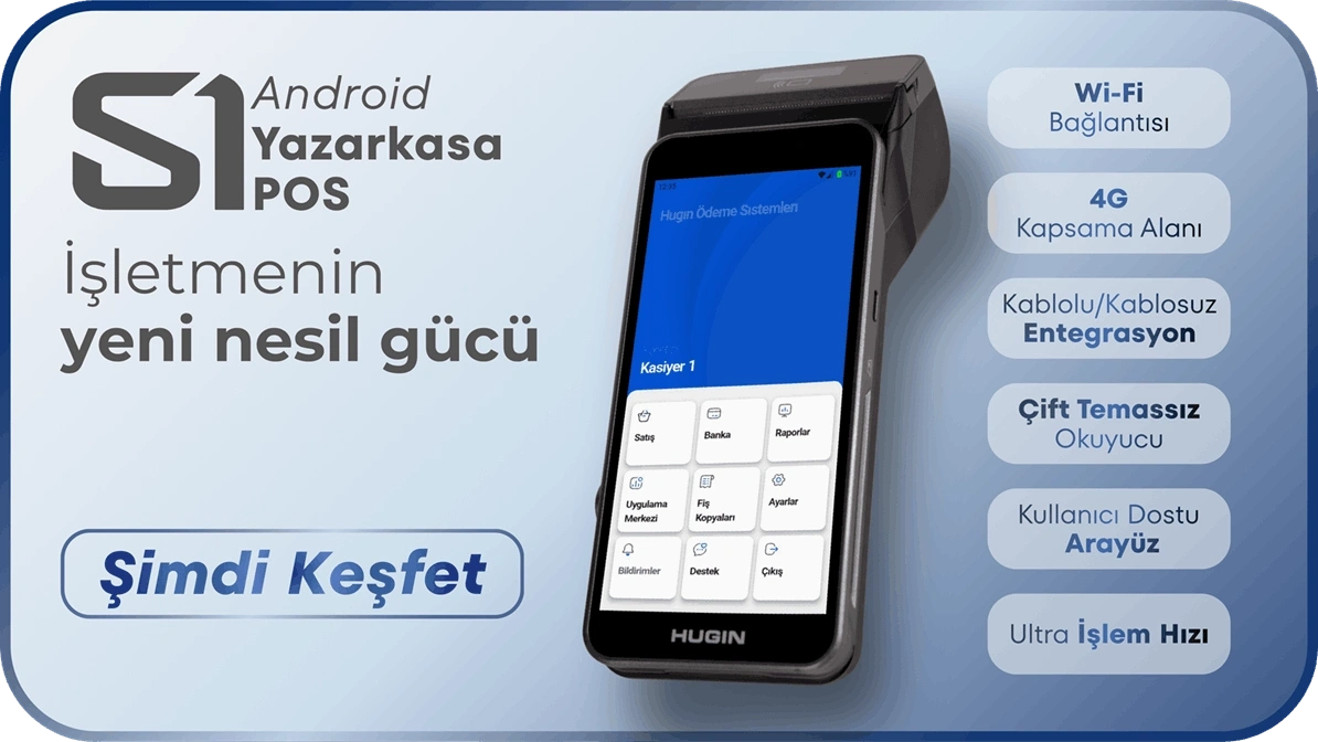 Hugin S1 Android Yazar Kasa Pos