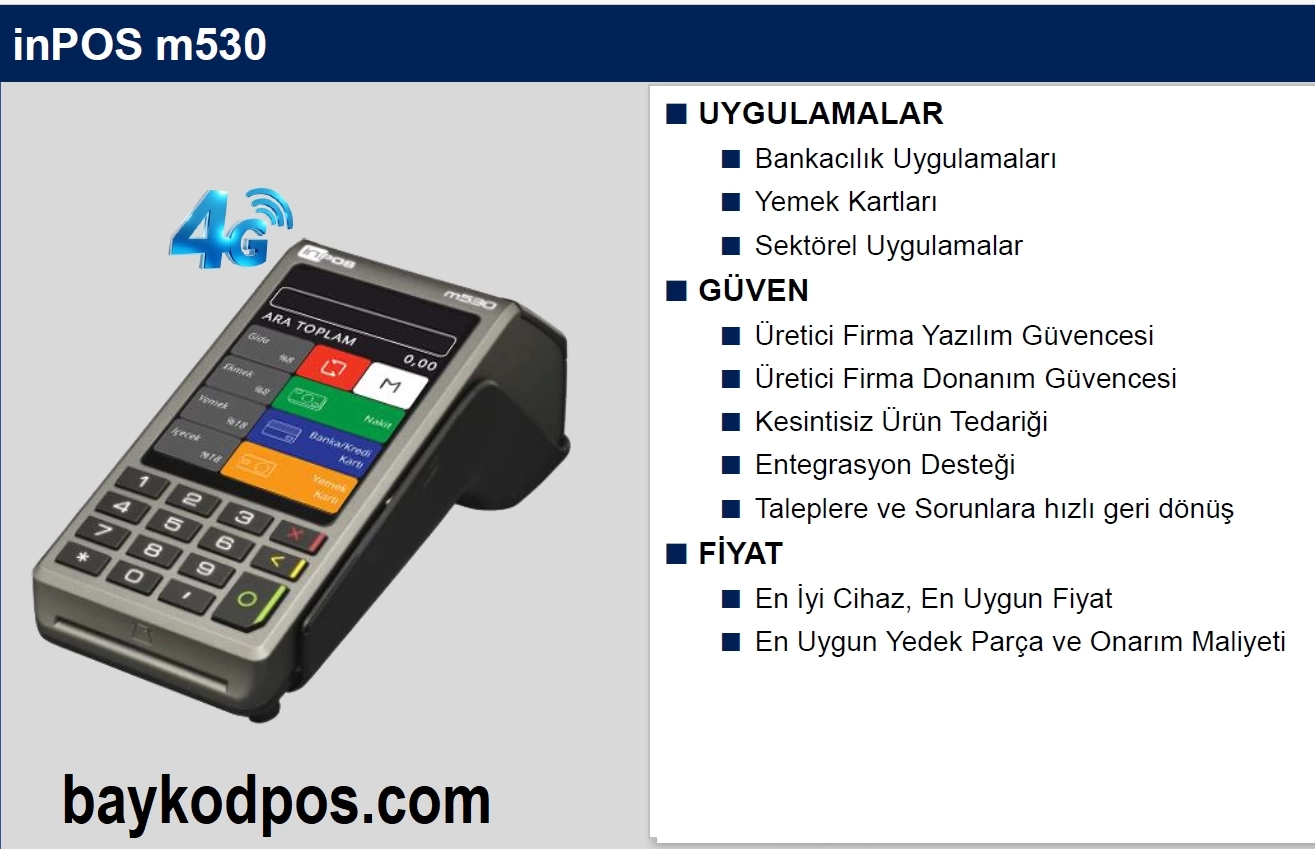 INPOS M530 4G YAZARKASA POS SEYYAR