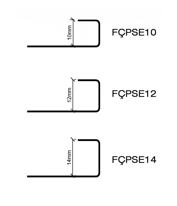 FÇPSE1070-10 MM AÇIK KARE PASL. FAY. ÇITASI AYNA SİYAH 270 CM