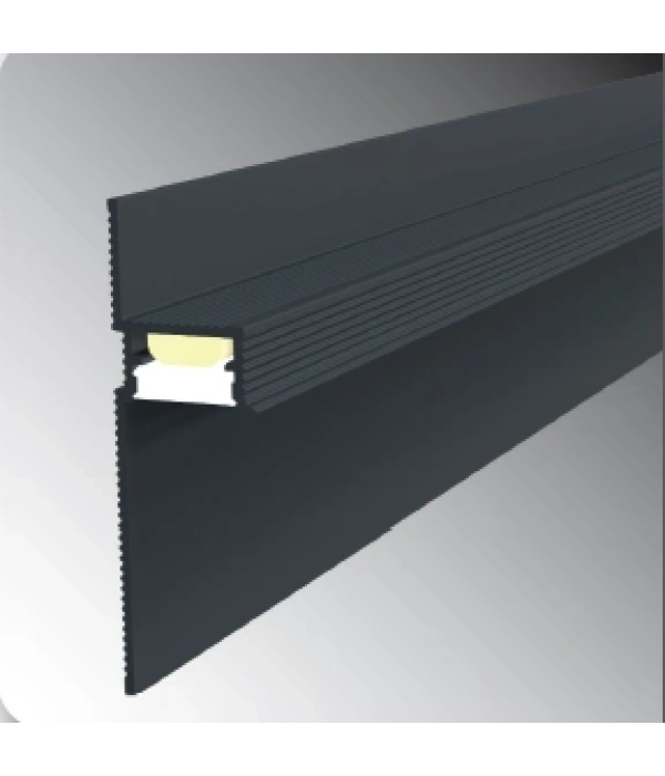 LDALCSP30 - ALÇIPAN LEDLİ SÜPÜRGELİK SİYAH 300 CM